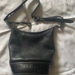 Brighton Vintage Black Leather Satchel No 557176